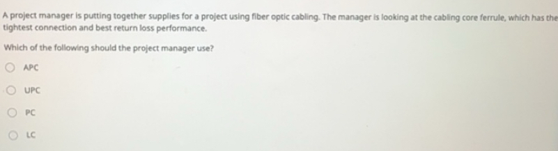 Solved: A project manager is putting together supplies for a project ...