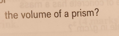 the volume of a prism?