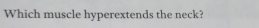 Which muscle hyperextends the neck?
