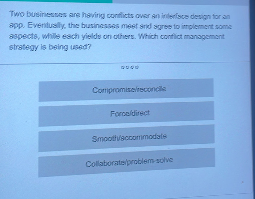 Solved: Two businesses are having conflicts over an interface design ...