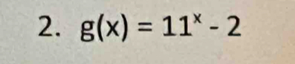 g(x)=11^x-2