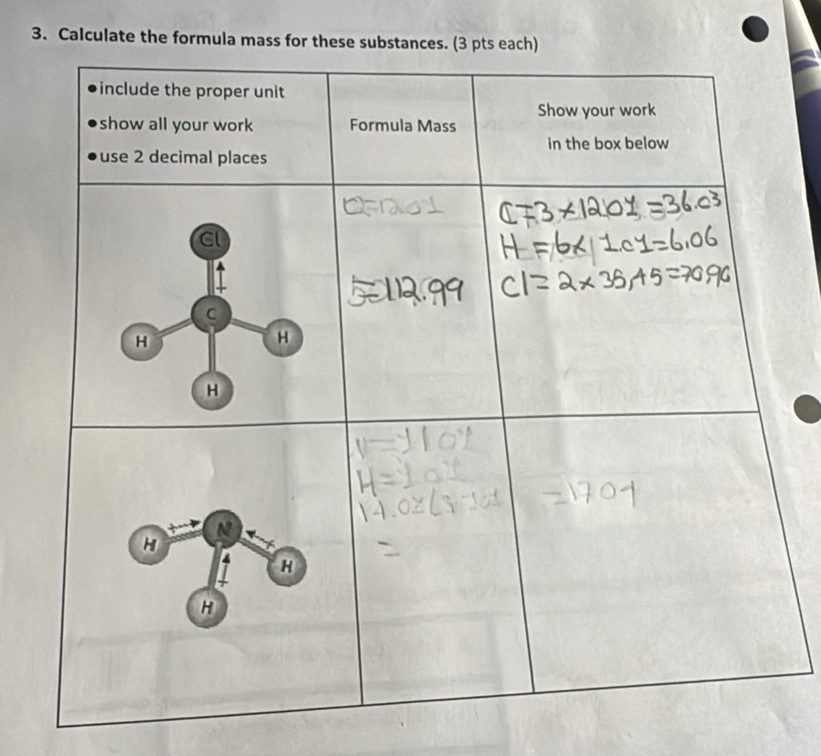 Calculate the formula mass for these su