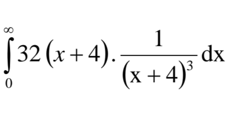 ∈tlimits _0^((∈fty)32(x+4).frac 1)(x+4)^3dx