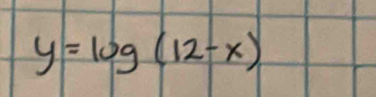 y=log (12-x)