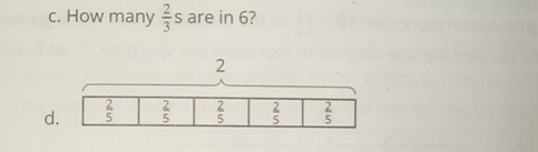 How many  2/3  s are in 6?
d