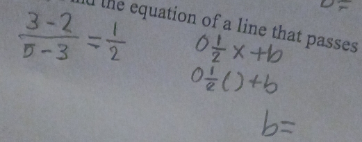 the equation of a line that passes