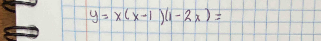 y=x(x-1)(1-2x)=