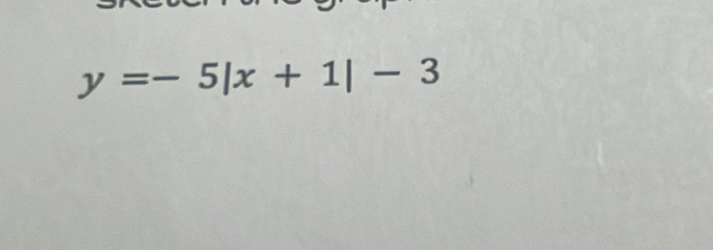 y=-5|x+1|-3