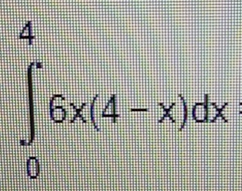 ∈t _0^46x(4-x)dx