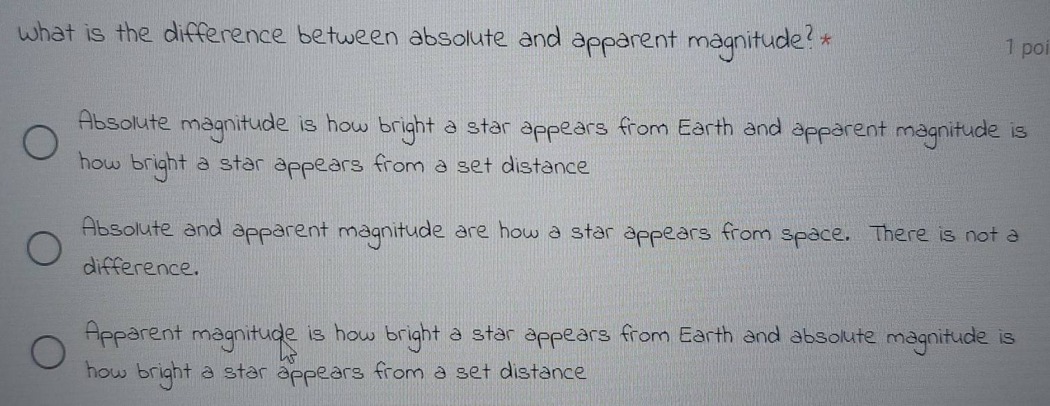 Solved: What is the difference between absolute and apparent magnitude ...