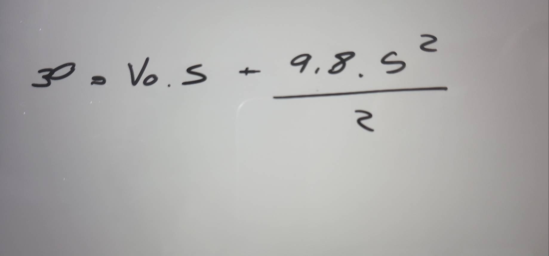 30=V_0· S+ (9.8.S^2)/2 