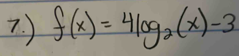 ) f(x)=4log _2(x)-3