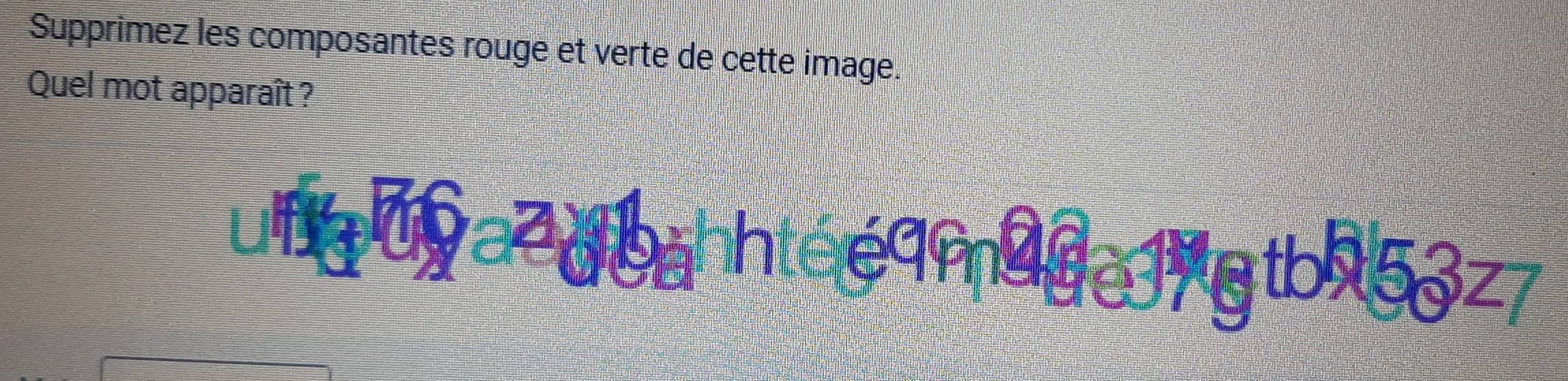 R solu Supprimez Les Composantes Rouge Et Verte De Cette Image Quel 