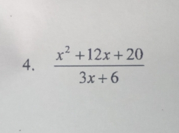  (x^2+12x+20)/3x+6 