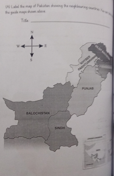 Solved: Label the map of Pakistan showing the nednouring ourtre ts the ...