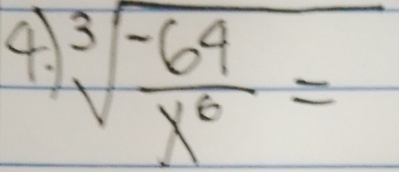 sqrt[3](frac -64)x^6=