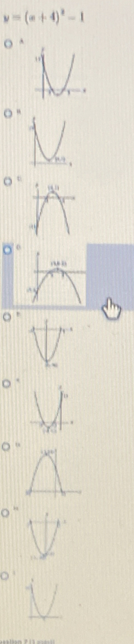 y=(x+4)^2-1
o
O' 
0°
C