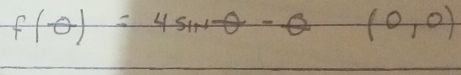 f(θ )=4sin θ -θ (0,0)