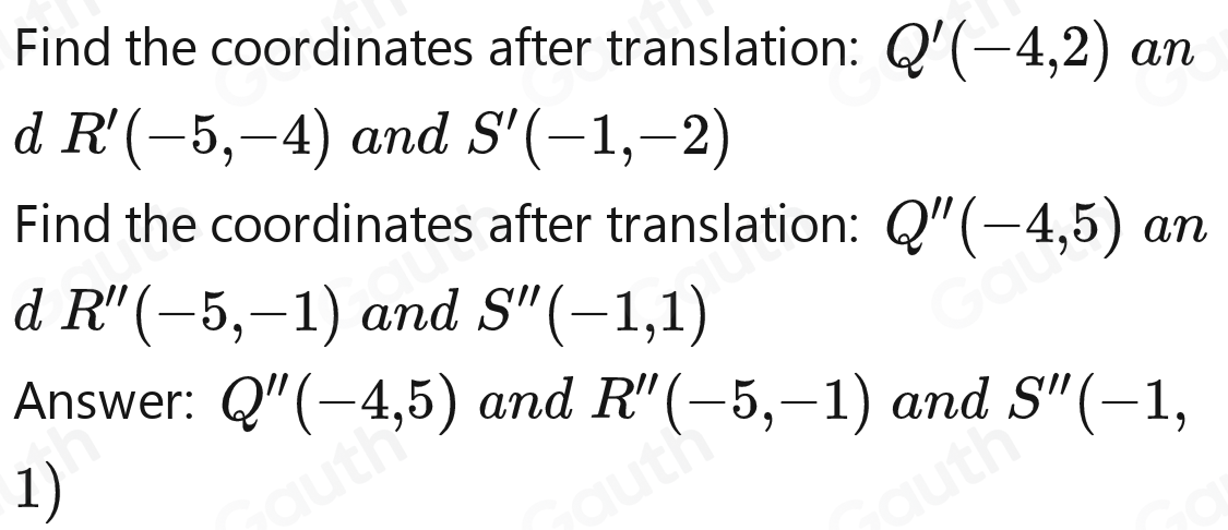 Solved: Triangle QRS has vertices Q(-2,2), R(-3,-4) , and S(1,-2 ...