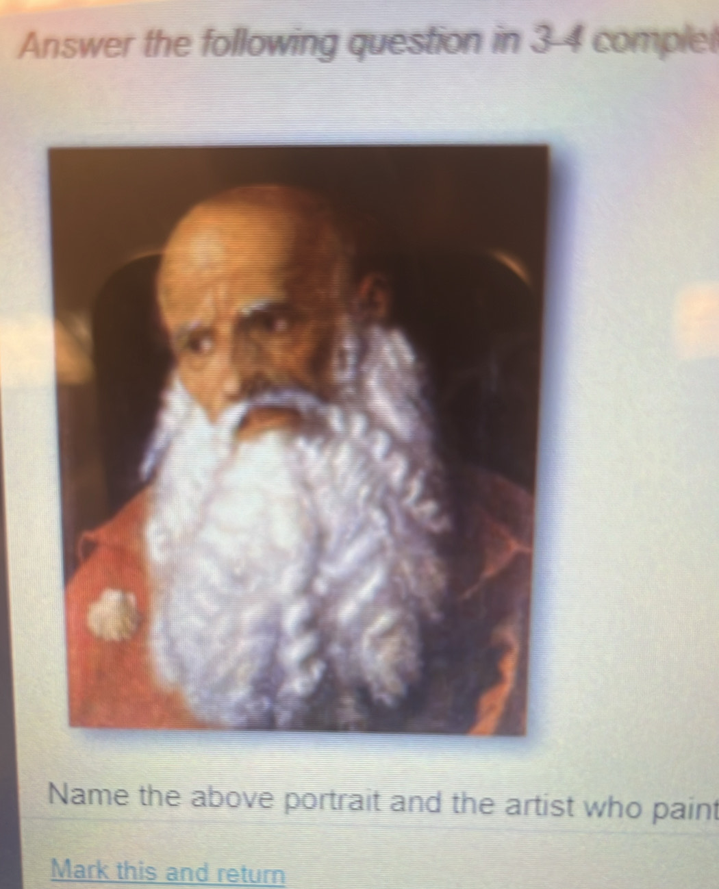 Solved: Answer the following question in 3-4 complel Name the above ...