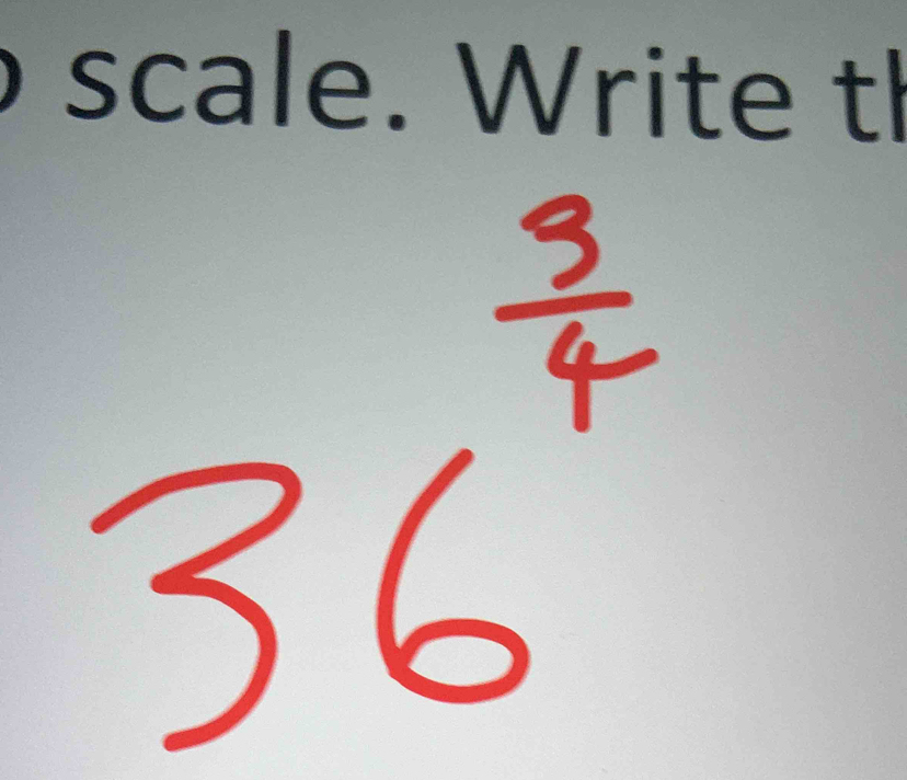 scale. Write th