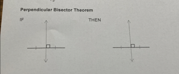 Perpendicular Bisector Theorem 
IF THEN