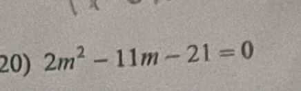 2m^2-11m-21=0