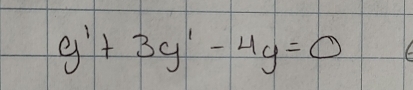 y'+3y'-4y=0