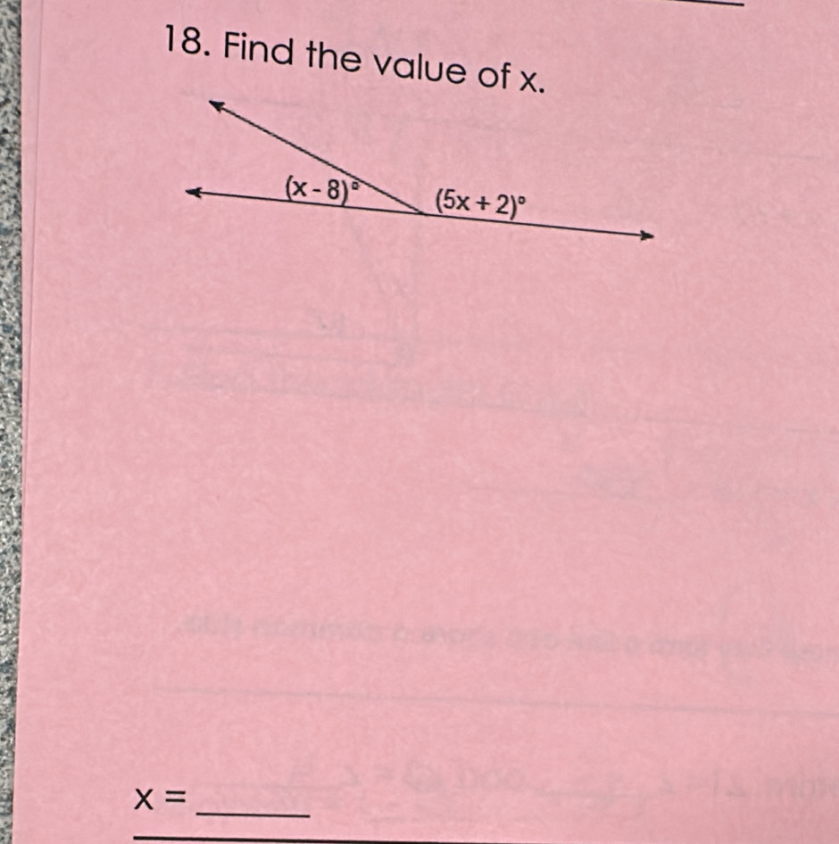 Find the value of x.
_
x=