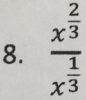 frac x^(frac 2)3x^(frac 1)3