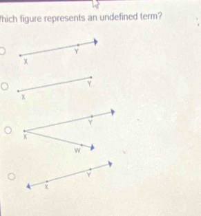 hich figure represents an undefined term?