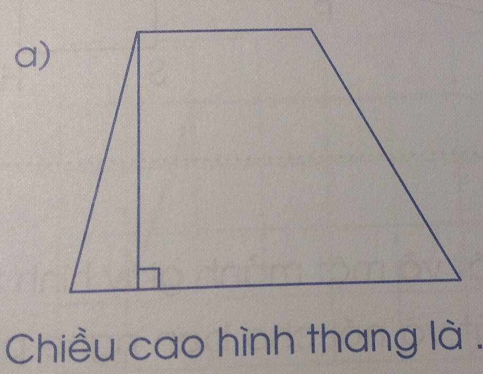 Chiều cao hình thang là