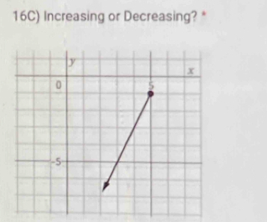 16C) Increasing or Decreasing? *