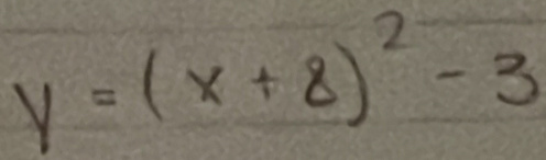 y=(x+8)^2-3