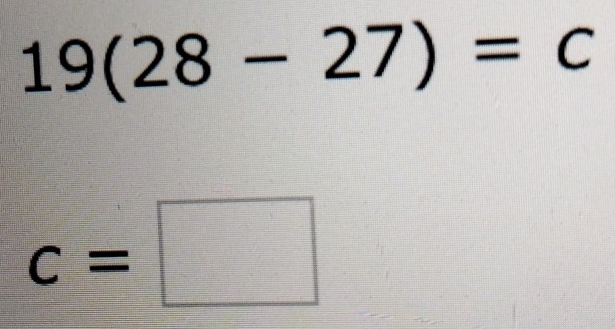 19(28-27)=c
c=□