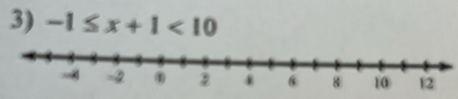 -1≤ x+1<10</tex>