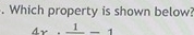 Which property is shown below?
4x· frac 1-1