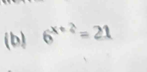 6^(x+2)=21