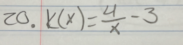 k(x)= 4/x -3