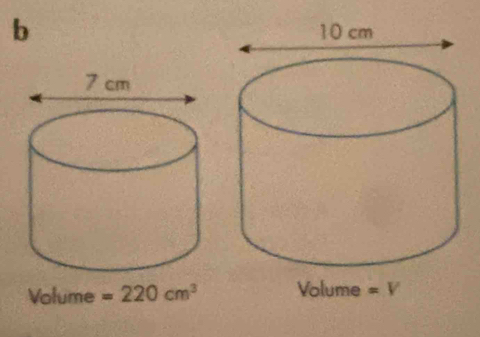 Volume =220cm^3