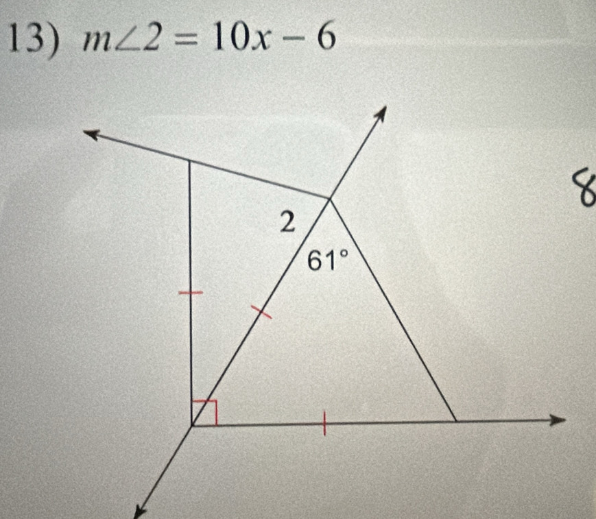 m∠ 2=10x-6