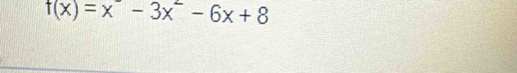 f(x)=x^--3x^2-6x+8