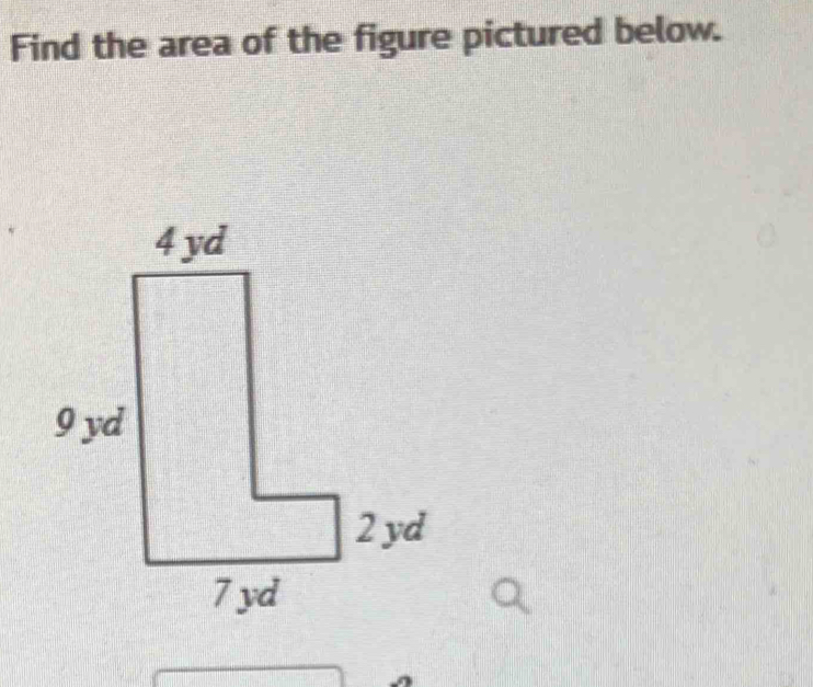 Find the area of the figure pictured below.