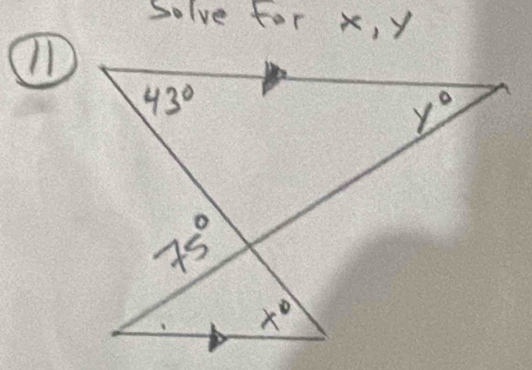 Solve for x, y
71