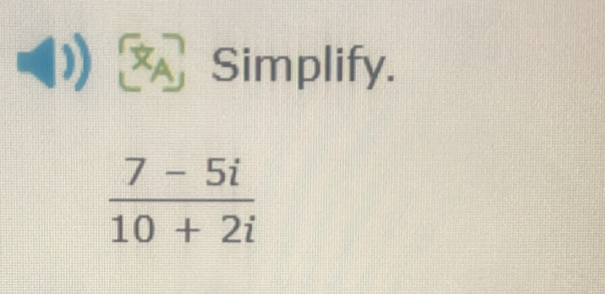 Simplify.