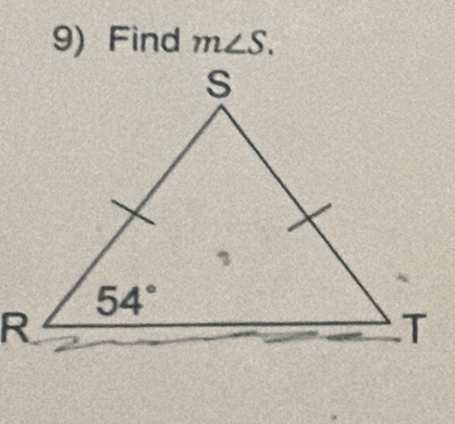 Find m∠ S.