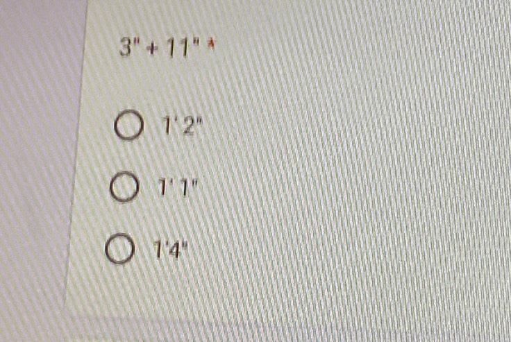 3''+11'' A
1'2''
1'1''
1'4''