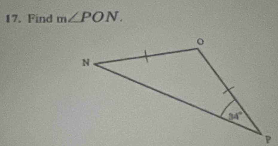 Find m∠ PON.