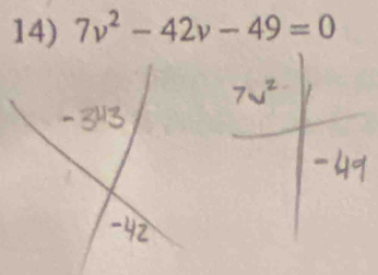 7v^2-42v-49=0