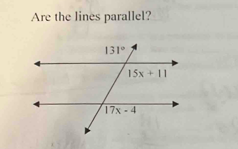 Are the lines parallel?